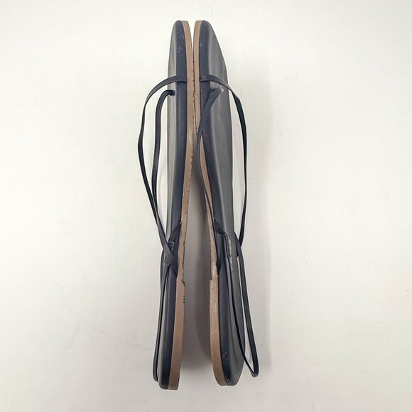 TKEES Square Toe Millie Sandals Women's US 9 EU 40 Black Leather Dainty Straps - Picture 8 of 11